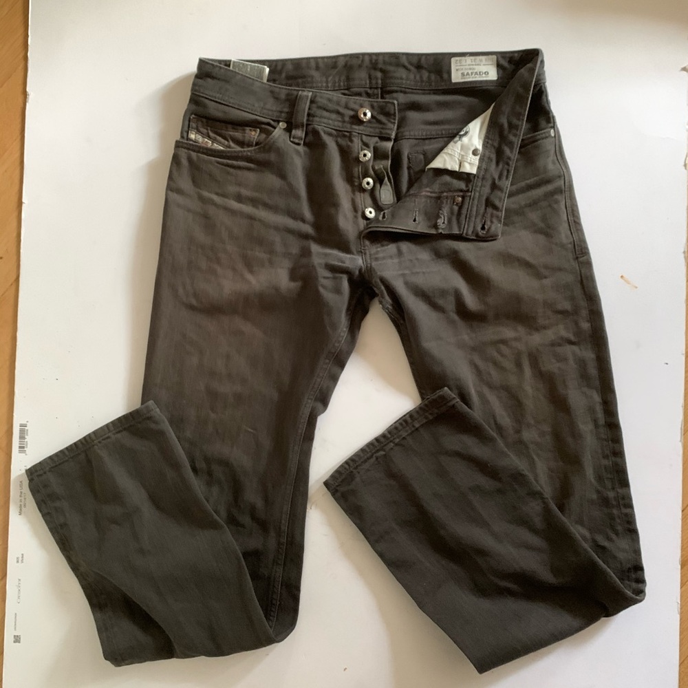 Diesel safado jeans 34” gray slim straight